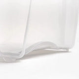 elvesmall 19 Quart Stack & Pull™ Clear Plastic Storage Box with Buckles, Gray, Set of 5