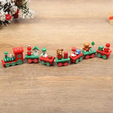 elvesmall  Plastic Train/New Wooden Christmas Ornament Merry Christmas Decoration For Home Xmas Gifts Noel Natal Navidad New Year
