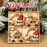 elvesmall Christmas Wooden Pendant Merry Christmas Decorations for Home  Navidad Christmas Tree Ornaments Xmas Gifts New Year