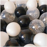 elvesmall 12pcs Ink Blue Latex Balloon Set Star Clear Pink Gold Helium Balloons Wedding Decoration Baby Shower Birthday Party Supplies