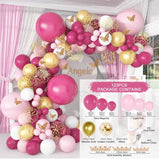 elvesmall Macaron Pink Balloon Garland Arch Kit Wedding Birthday Party Decorations Kids Adult Baby Shower Decor Ballon Wedding Supplies