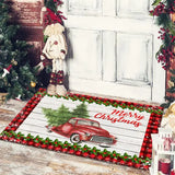 elvesmall Christmas Decoration Floor Mat Entrance Door Bedroom Bath Toilet Anti Slip Mat Carpet 2024 Merry Christmas Navidad New Year Gift