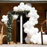 elvesmall 5/10/12inch Milky White Pearl Balloon Wedding Decoration Hawaiian Pearlescent White Balloons Garland Decor Birthday Party Toy