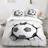 elvesmall Sports 3D Football Bedding Set And Pillow Case Double Size Household Textile Product Decoration Teenager Room Soccer Duvet Cover