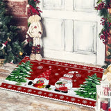 elvesmall Christmas Decoration Floor Mat Entrance Door Bedroom Bath Toilet Anti Slip Mat Carpet 2024 Merry Christmas Navidad New Year Gift