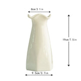 elvesmall White Modern Ceramic Vases Water-grown Flowers Dried Flowers Decorative Ornaments Living Room Table Ornaments Flower Ware North