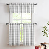 elvesmall Checkered curtains, kitchen curtains    132x38cm   1pcs     68x60cm    68x91cm   2pcs