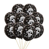 elvesmall 15pcs Halloween Balloon Orange Black Latex Confetti Balloons Halloween Party Decor Supplies Shop Bar Halloween Decoration Balls