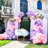 elvesmall Double Stuffed Lavender Balloon Garland Kit Macaron Purple Lilac Balloons for Baby Shower Wedding Birthday Party Decorations