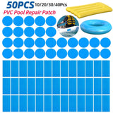 elvesmall 10-50PCS Self-Adhesive Swimming Pools Repair Patches PVC Outdoor Pool Repair Kit for Swim Ring Toys Inflatable Boat Accessories