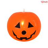 elvesmall 5Pcs Halloween LED Glowing Balloons Horror Ghost Pumpkin Latex Ballon Halloween Party Decorations for Home Indoor Outdoor Kids