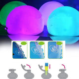 elvesmall LED Water Floating Light Remote Control Swimming Pool Light Luminous Ball Inflatable Beach Ball Party Accessories