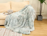 elvesmall Super Soft Long Faux Fur Coral Fleece Blanket Warm Elegant Cozy With Fluffy Sherpa Throw Blanket Bed Sofa Blankets Gift