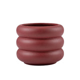 elvesmall Creative Round Flower Pot Succulent Pot Ceramics Planter Home Decor Desktop Ornaments Garden Decoration Bonsai Plant Pot