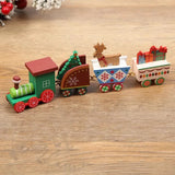 elvesmall  Plastic Train/New Wooden Christmas Ornament Merry Christmas Decoration For Home Xmas Gifts Noel Natal Navidad New Year