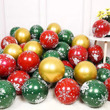 elvesmall 30pcs Chrome Gold Red Green Latex Balloons Christmas Decorations For Home 2025 New Year Xmas Eve Party Supplies Birthday Decor