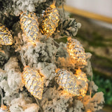 elvesmall 1.5M 10Led Pine Cone Fairy Lights Christmas Decoration 2024 Xmas Tree Decor Light String Ornaments New Year Garland Noel Navidad