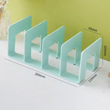 elvesmall Desktop Four Grid Bookshelf For Student Book Storage, Bookshelf For Office Documents File Bag For Books Stationery Storage