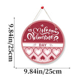 elvesmall  Valentine's Day Love Heart Door Sign Pendants Welcome 14 February Lovers Party DIY Be Mine Happy Valentine Party Home Decor