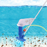 elvesmall Swimming Pool Vacuum Cleaning Kit Clean Pool Bottoms Net Pool Filter Outdoor Pool Vacuum Cleaner Set Cleaning Skimmer Pool Tool