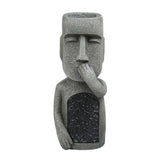 elvesmall See Hear Speak No Evil Garden Easter Island Statues Creative Resin Sculpture Outdoor Decoration Home Vase Statue Decor Figurine