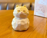 elvesmall Resin Cat Figurines Home Desktop Decoration Ragdoll Ocelot Orange Cat Standing Pendant Living Room Children Bedroom Decor