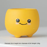 elvesmall  Ceramic Succulent Flower Pot, Cute Cartoon Ornaments, Green Plant, Simple Household Vase, Home Room Decoration