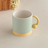 elvesmall  -  Korean Style Simple Ins Style Creative Mug Ceramic Frosted Matte Glaze Niche Couple Cup with Handle Household Milk Oatmeal Cup