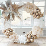 elvesmall  Doubled Cream Peach Boho Balloons Garland Wedding Engagement Decoration Balloon Rose Nude Ballon Arch Global Birthday Decor
