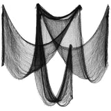 elvesmall  Black Creepy Cloth Spooky Fabric Cloth Festival Decor For Haunted House Horror Party Doorway Outdoors Decoration Hanging Pendant