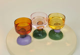 elvesmall  -  1PC Color Funky Irregular goblet cocktail glass drinking glasses shot glasses set champagne glass BPA free Glass cup 6.7oz