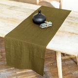 elvesmall  100% Pure Linen Table Runner Elegant Solid Colour Event Party Supplies Fabric Decor Placemat for Holiday Wedding Christmas Doily