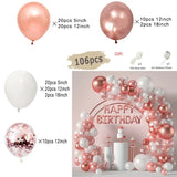 elvesmall Boho Dusty Retro Pink Balloons Garland Arch Kit Bride Wedding Birthday Party Decoration Girls Baby Shower Rose Gold Ballon Chain