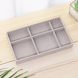 elvesmall Jewelry Storage Box Earring Ring Necklace Brooch Holder Flannelette Jewelry Display Box Necklace Classification Organizer