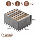 elvesmall Closets Clothes Organizer Pants Jeans Storage Box Cabinet Drawer Organizer Underwear Socks T-Shirt Wardrobe Storage Organizers