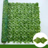 elvesmall 1X3M Artificial Ivy Hedge Panels Green Leaf Privacy Fence Grass Wall for Home Outdoor Garden Balcony Decoration Fake Plant Vine