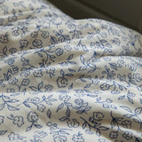 elvesmall  100% Cotton Floral Princess Bedding Set Ruffles Single Queen King Quilt Cover Bed Comforter Set Bed Linen Pillow Shams Bedclothe