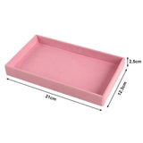 elvesmall Jewelry Storage Box Earring Ring Necklace Brooch Holder Velvet Jewelry Display Box Necklace Classification Organizer Drawer Tray