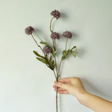 elvesmall  Artificial Flower 5 Head Dandelion False Flower 51cm Small Thorn Ball Hydrangea Simulation Plant For Home Wedding Decorations
