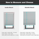 elvesmall Bedroom Curtains 48 Inches Wide Blinds Cordless Blackout Honeycomb Curtains Gray Bathroom Kitchen Home Decor Garden