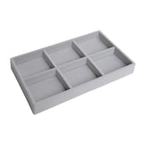 elvesmall Velvet Jewelry Storage Box Necklace Stackable Display Tray Bracelet Earring Organizers DIY Handicrafts Drawer Box Organizer Box