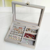 elvesmall Black Jewelry Box Bracelet box necklace box arched small box display box flannel cover jewelry storage box