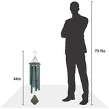 elvesmall Wind Chimes Outdoor Large Deep Tone Macrame 44 Inches Sympathy Wind Chimes Tuned Soothing Melody Room Decoration Home Chime