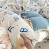 elvesmall Maternal And Baby Grade Class A Pure Cotton Foam Four Piece Set For Student Dormitories, Bed Sheets, Bed Sheets, Bedding Sets