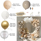 elvesmall Sand White Wedding Decor Balloon Garland Arch Kit Happy Birthday Party Metal Gold Silver Latex Baby Shower Decoration Balloons