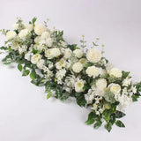 elvesmall 50/100cm DIY Wedding Flower Wall Decoration Arrangement Supplies Silk Peonies Rose Artificial Floral Row Decor Wed Arch Backdrop