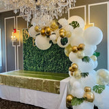elvesmall White Balloons Garland Arch Kit Metalli Gold Confetti Latex Balloons Wedding Kids Birthday Party Baby Shower Decoration Supplies