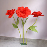 elvesmall 80CM Giant PE Foam Rose Simulation Flowers Branch Wedding Backdrop Decoration Peony Garden Wall Road Cited Stage Party Supply
