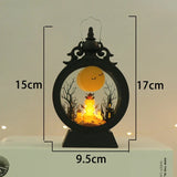 elvesmall Halloween LED Wind Night Light Portable Pumpkin Ghost Lantern Bar Desktop Ornament Halloween Decor Props Party Supplies DeskLamp