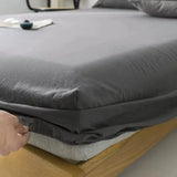 elvesmall 1PCS Sheet Pastoral Flower Fitted Sheet Non Slip Bedspread Washable Cotton With Elastic Band Mattress Cover (no Pillowcase)